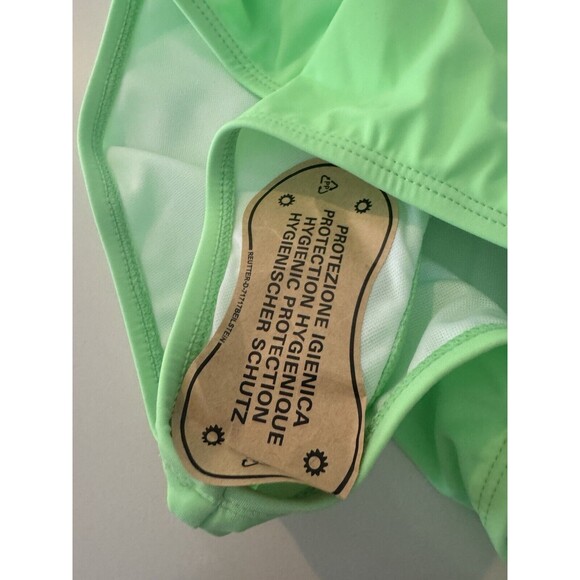 One Shoulder High Waisted Bikini Set Two Piece Tie High Leg Swimsuit green Small - Picture 12 of 13